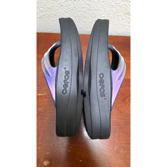 Oofos Women's Original Black Gradient Recovery Sandals Size 10 - Picture 5 of 8